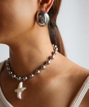 オーバルハーフピアス/023141