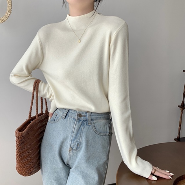 ハイネック ニットプルオーバー♢全4色　11175