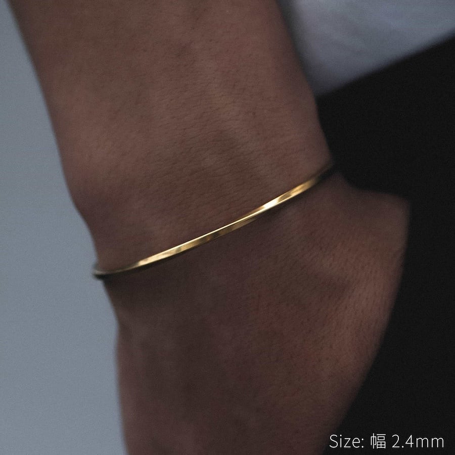 thin twisted bangle（gold）#b44 | garcia