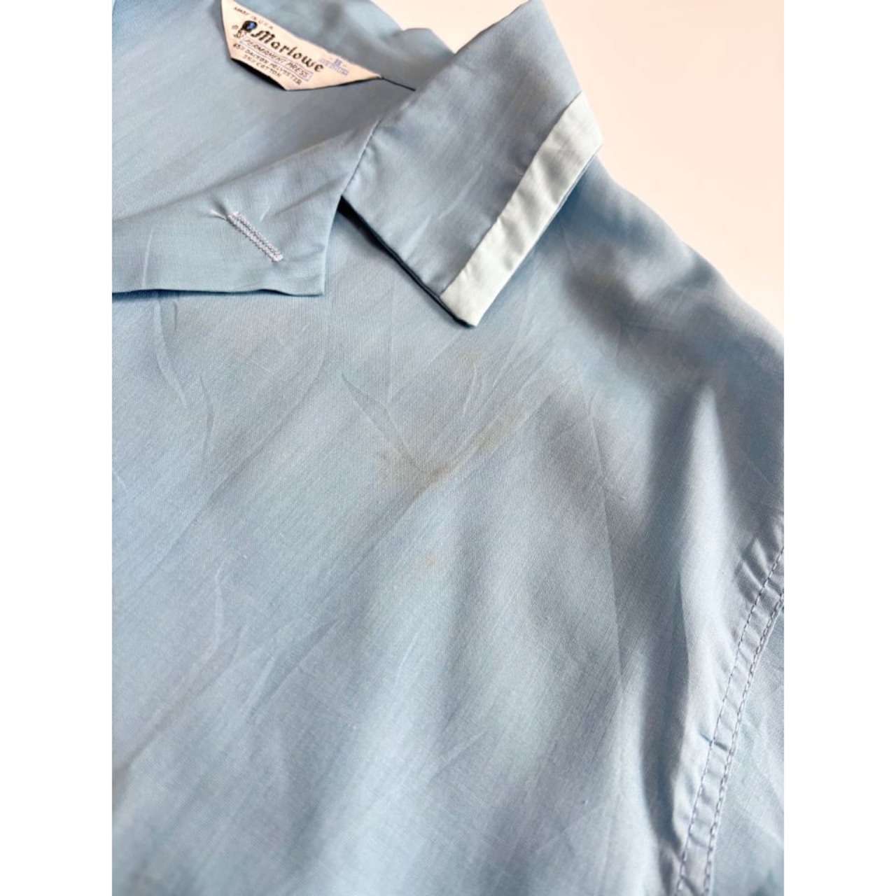 〜70s "DEAD STOCK" Marlowe PAJAMA SHIRT MADE IN USA  Size M