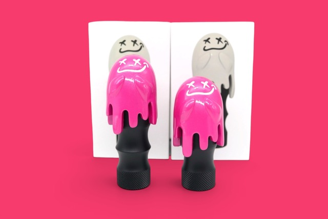 dripおばけｼﾌﾄﾉﾌﾞ(pink)ｼﾙﾊﾞｰﾊﾟｰﾙ入り