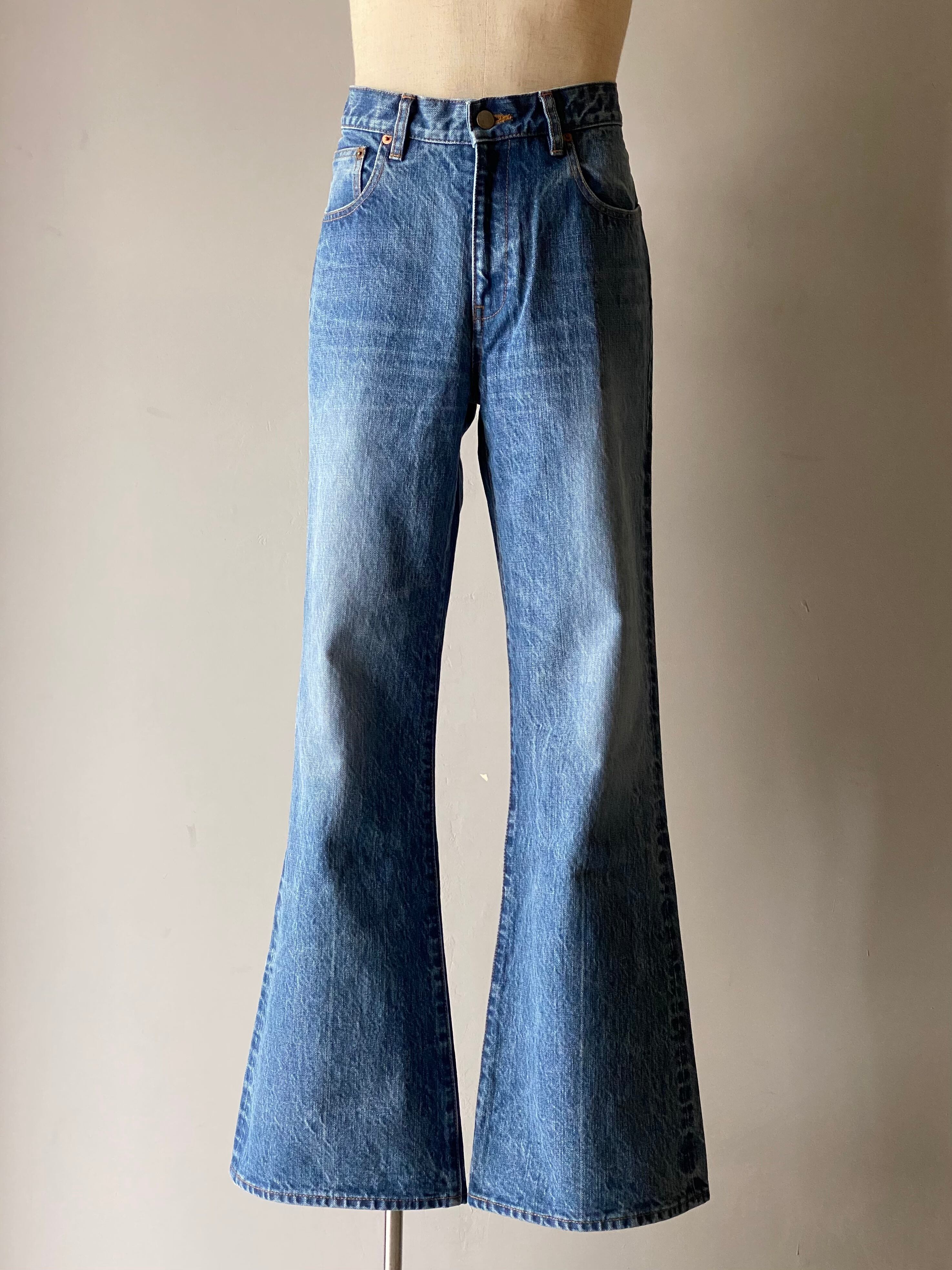 GEN IZAWA / Flare denim pants (used-wash) | TUNAGI JAPAN