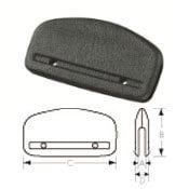 YKK ベルト用 テープエンド WE38DA 黒 1個 | トーキョービニール