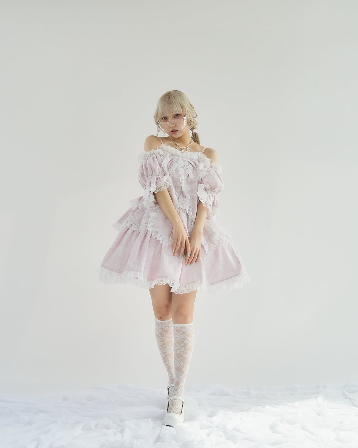 Starry⭐︎2wayレースリボンドレス | lilLilly official webstore