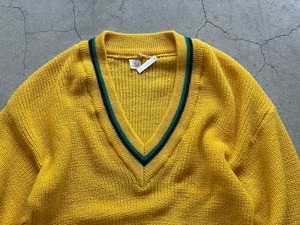 Acryl  SWEATER size M アクリルセーター Vネックセーター
