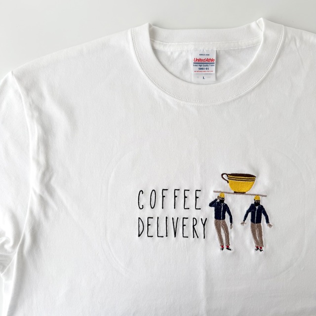 ◆Y様オーダー品◆刺繍Tシャツ【coffee delivery】】T-403