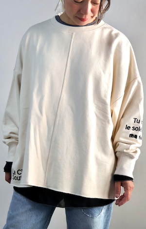 裏毛ワイドデザインクルースウェット【12506-281-10】2025AW