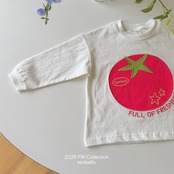 韓国子供服 / ninibello / Tomato Patch T-shirt  / 長袖Ｔシャツ *XS~XXL*