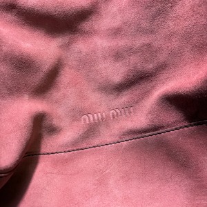 archive MIU MIU pink suede hand bag