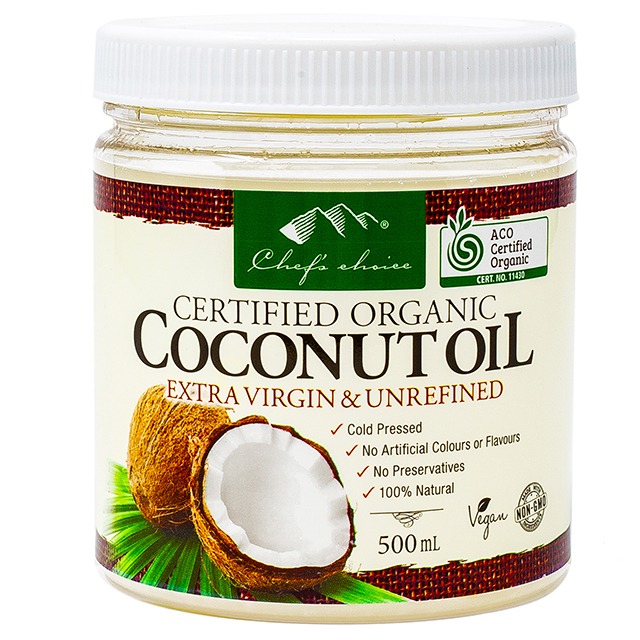シェフズチョイス オーガニック エキストラバージン ココナッツオイル 未精製タイプ 500ml×1個 Organic Coconut Oil Unrefine ここなっつおいる 有機ココナッツオイル オーガニックココナッツオイル