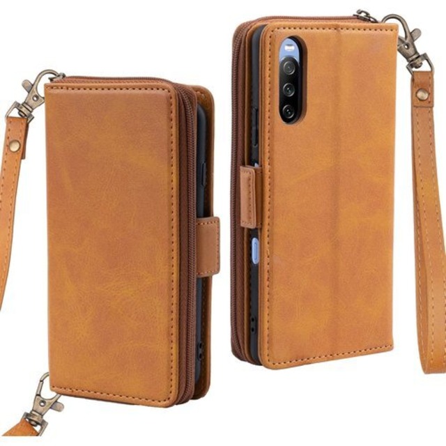 Sony Xperia 10 iii ケース 手帳型 多財布デザイン エクスペリア 10 iii カバー 手帳 専属ストラップ SOG04 スマホケース サイドマグネット スタンド機能付き SO-52B 手帳型ケース カード収納 エクスペリア テン マークスリー 財布一体型ケース Sony Xperia 10 III SOG04 SO-52B 6.0inch対応 S1 カーキ 1072