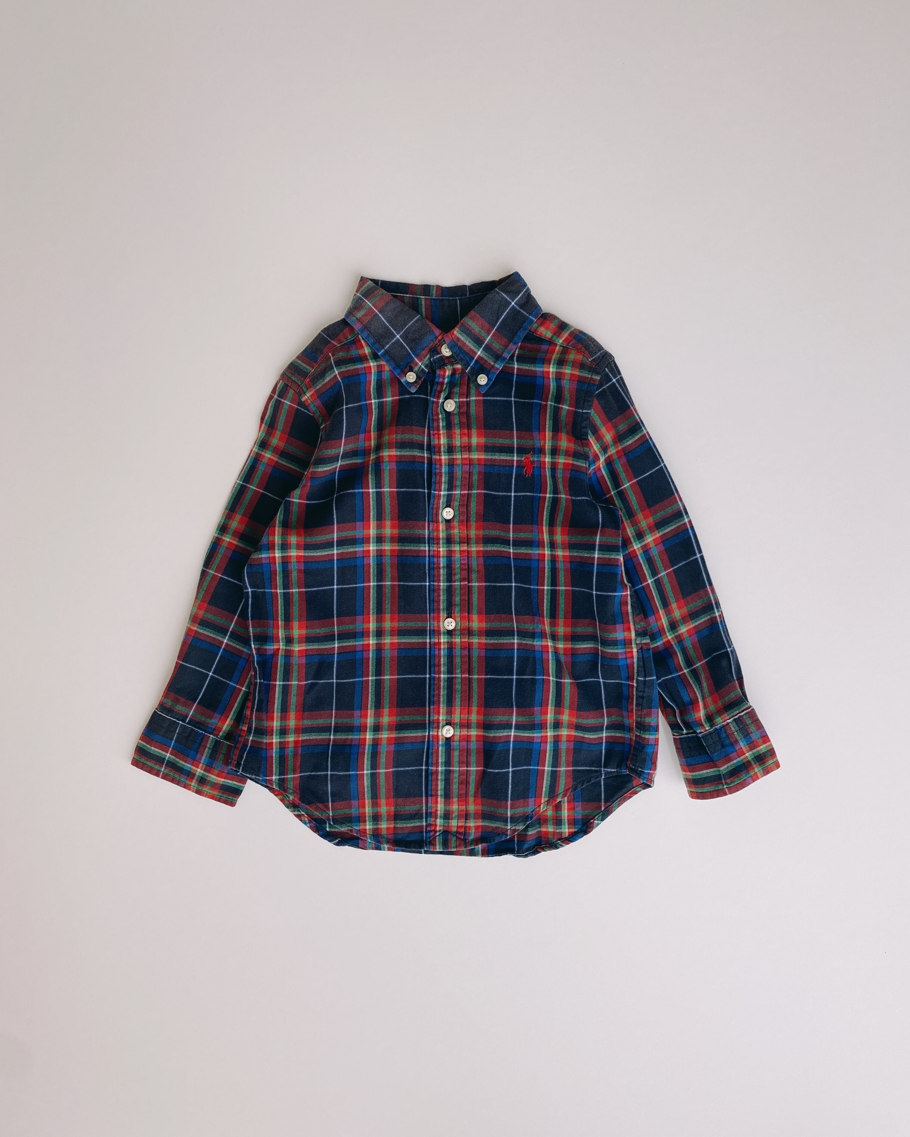 （KD010）100cm Ralph Lauren checked shirt
