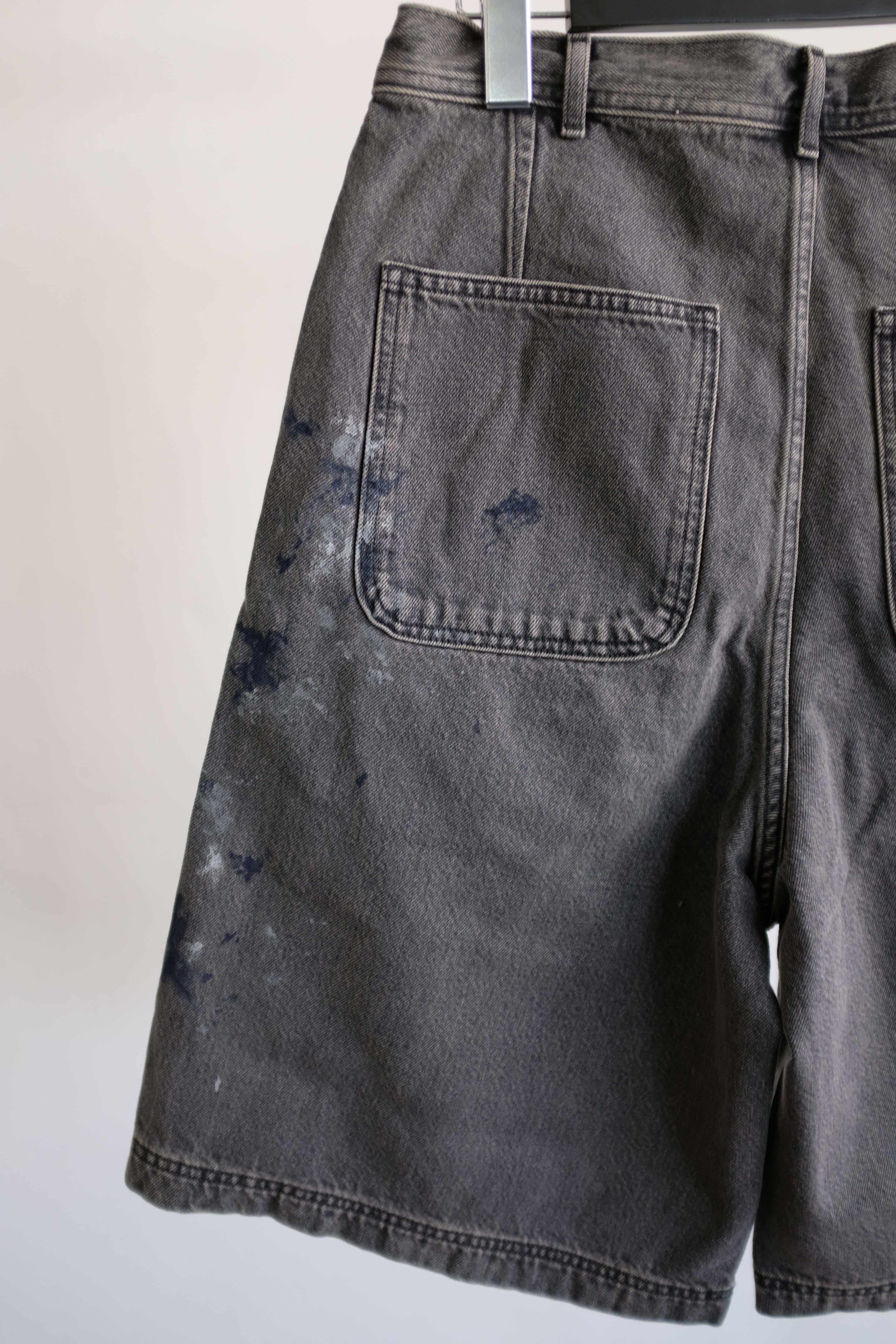 YLÈVE] HAND PAINT DENIM SHORTS / BLACK | YES-姫路の美容院と服のお
