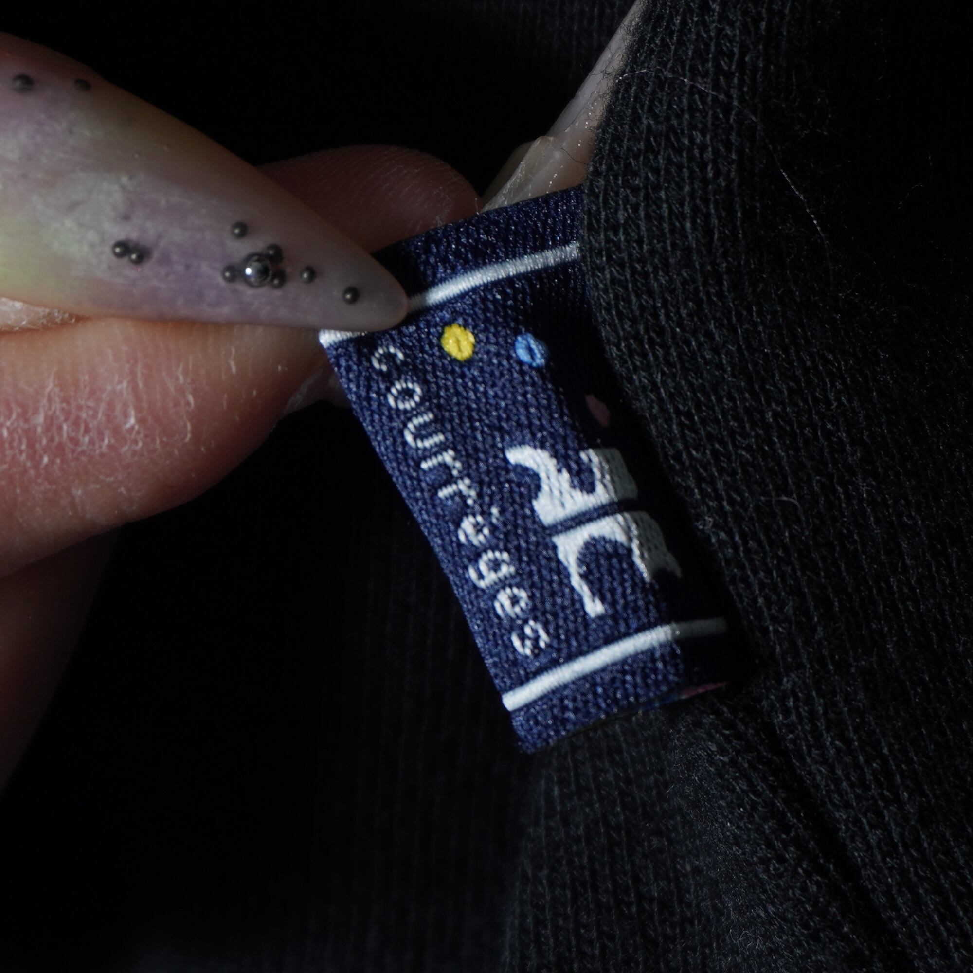 Courreges】クレージュ ロゴ刺繍スウェット black | MIXHIVE