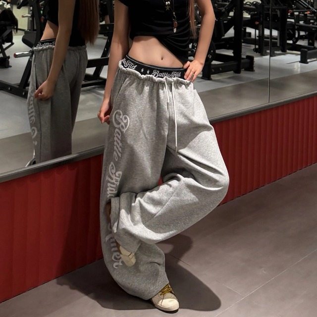 double-waist logo pants　ダブルウエストロゴパンツ　J2095