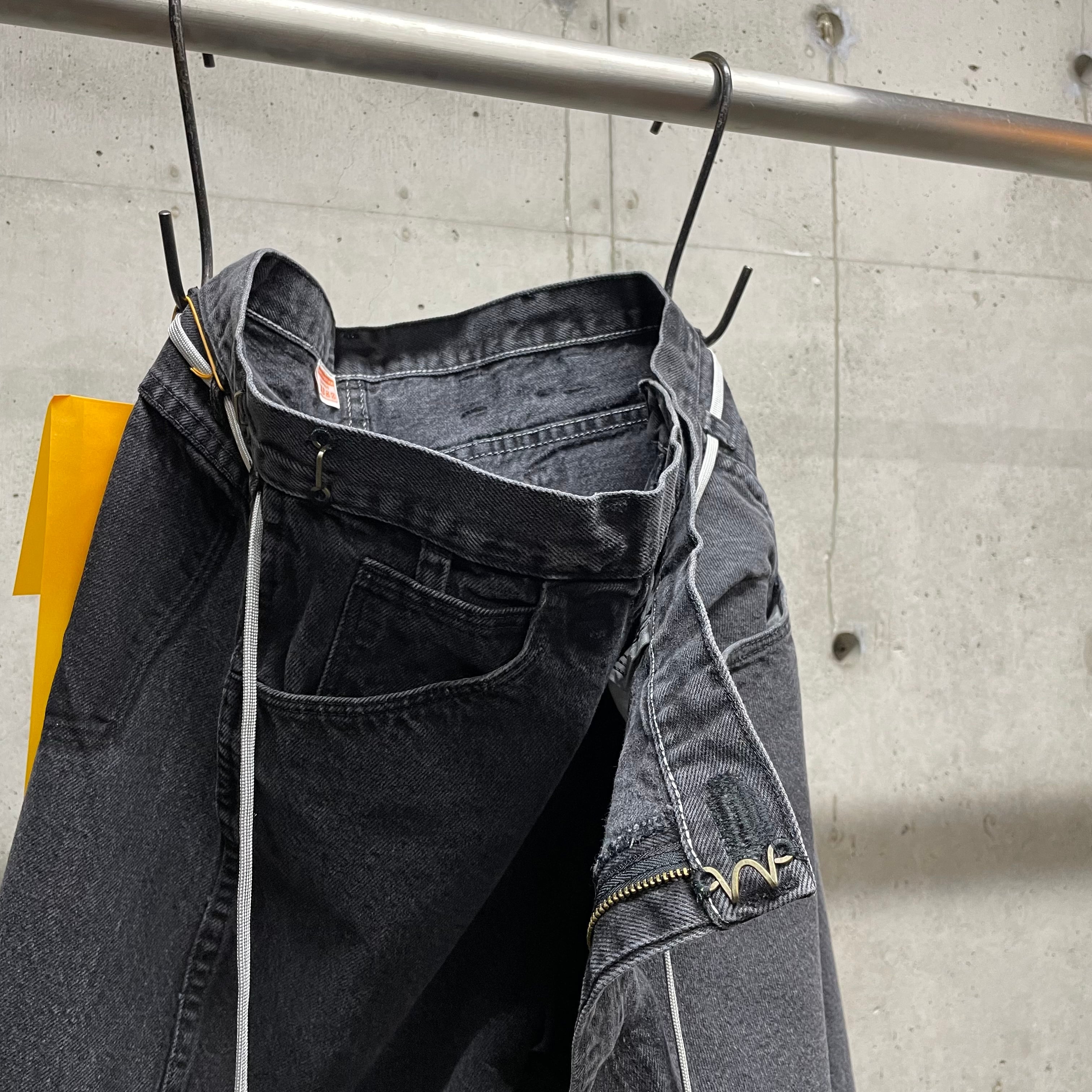 MAISON EUREKA】Ex.VINTAGE REWORK BIGGY PANTS_BLACK⑦ | marfa store