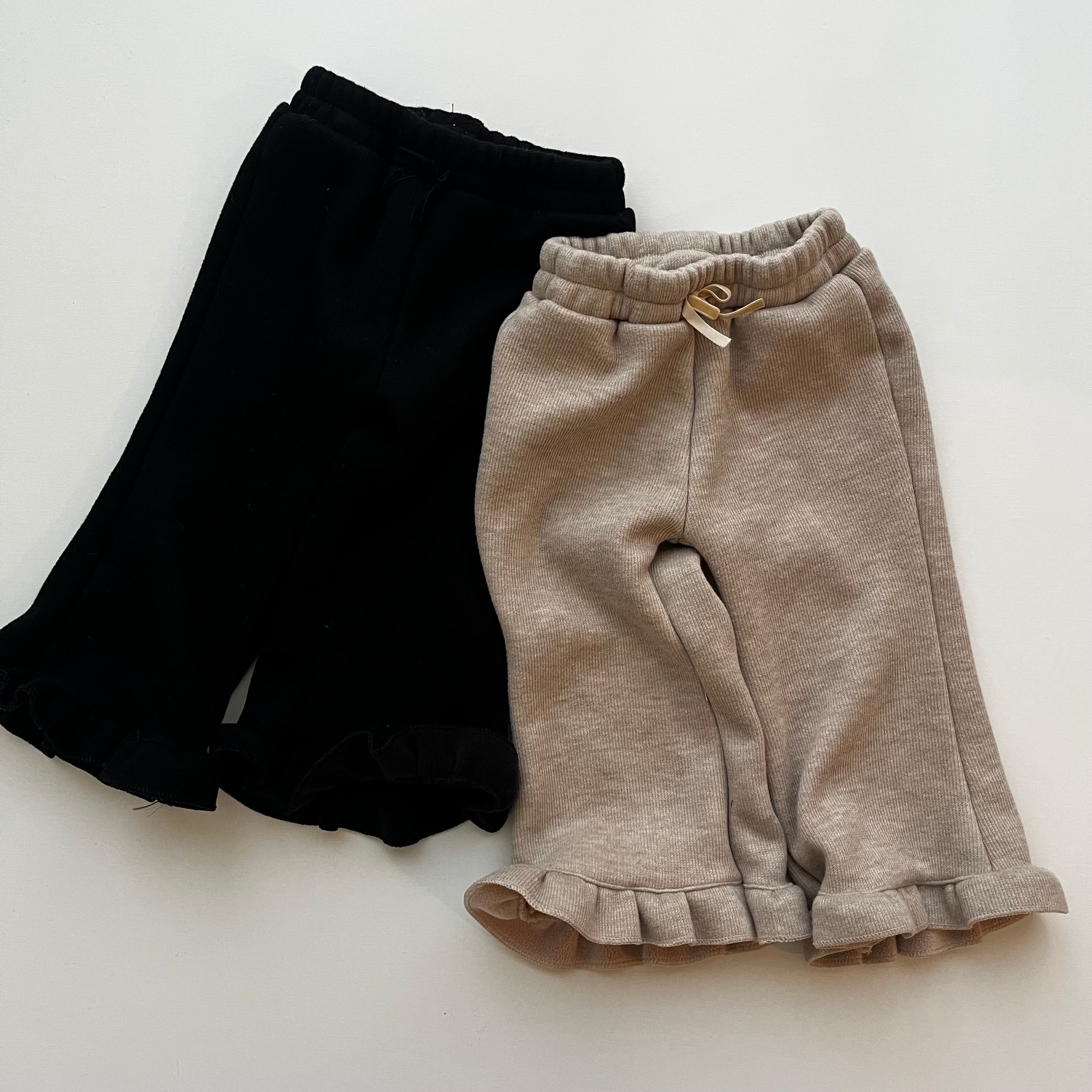 《即納》ベビー 裏起毛フリルパンツ
