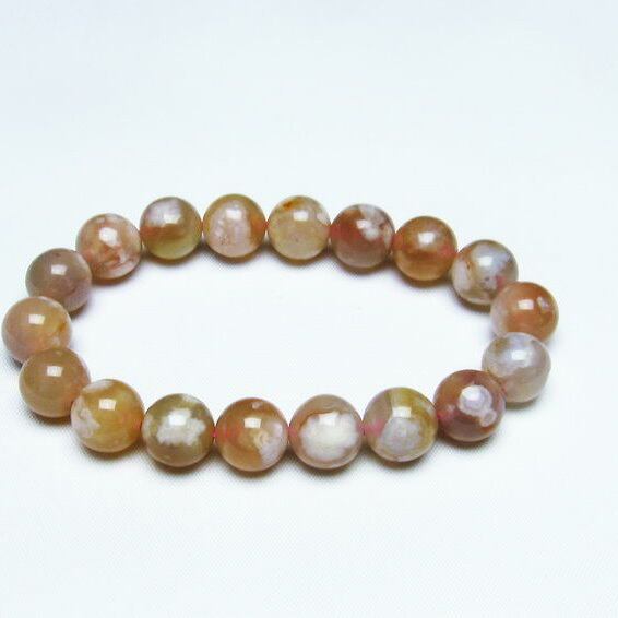 チェリーブロッサムアゲート ブレスレット 桜瑪瑙 12mm [M便 1/10] 111-24610