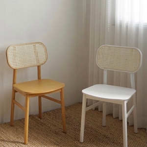 rattan wood chair 3colors / ラタン ウッド チェア ダイニング 木製 椅子 韓国 北欧 家具