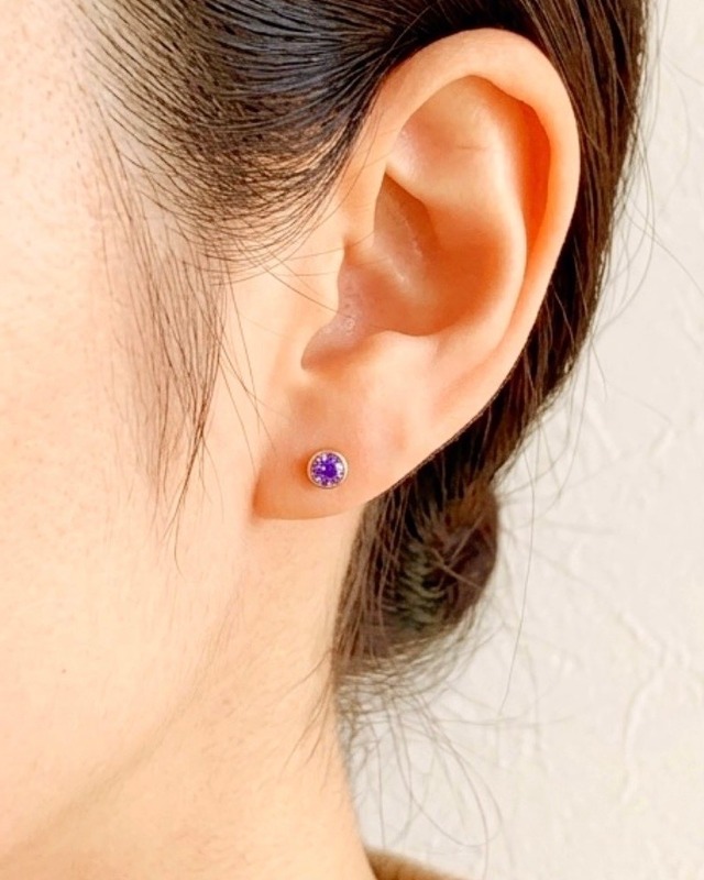 《お守り》瑞月（みづき）｜清らかな運気やご縁を運んで｜ピアス 誕生石 18K［A871］