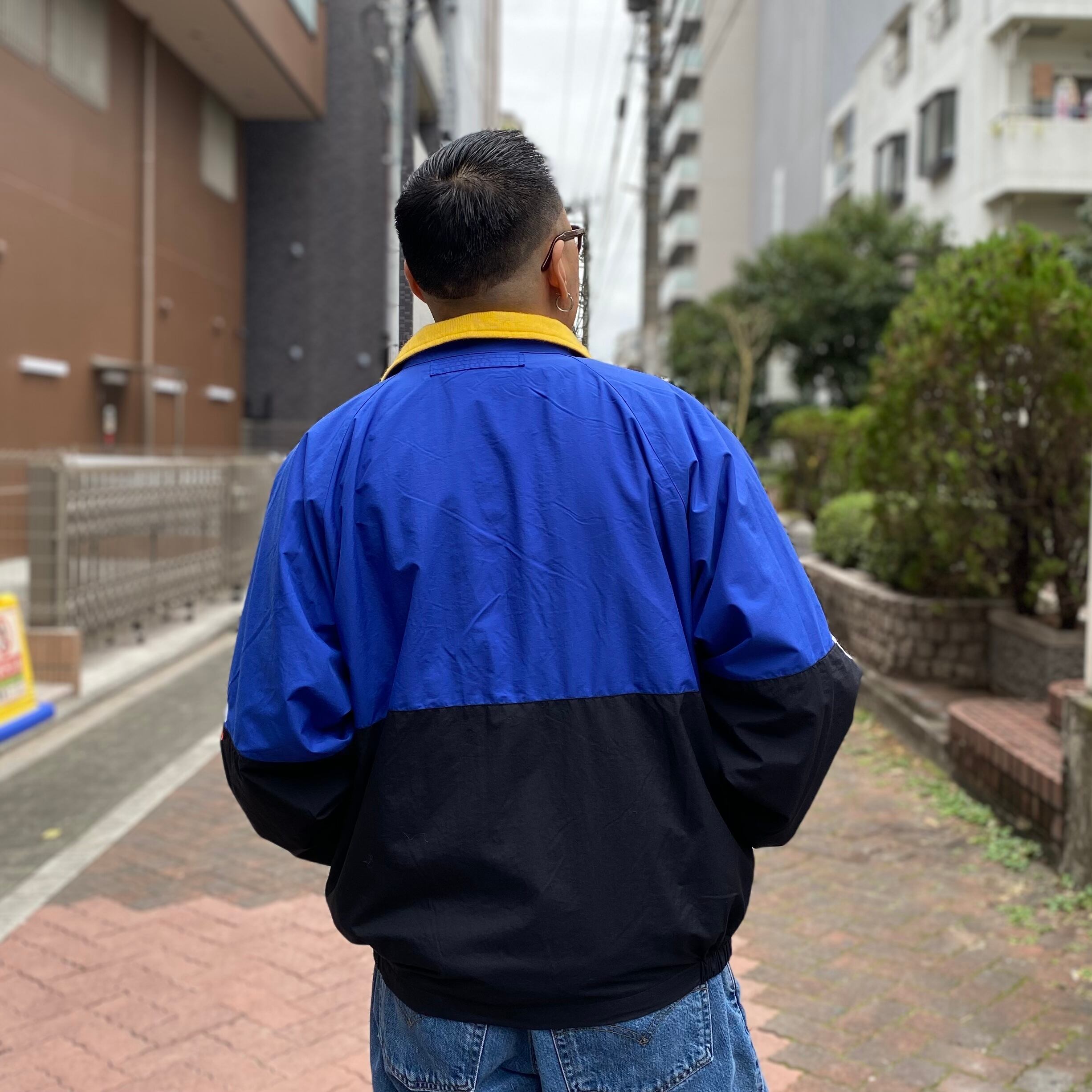 90年代 size : XL【 NAUTICA 】ノーティカ ナイロン ジャケット 青×黒 ...