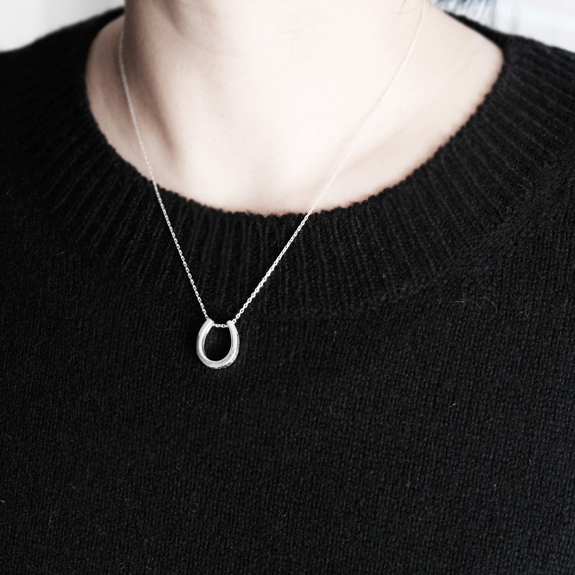 馬蹄 叩き加工 ネックレス シルバー925 | クラウドジュエリー(Cloud