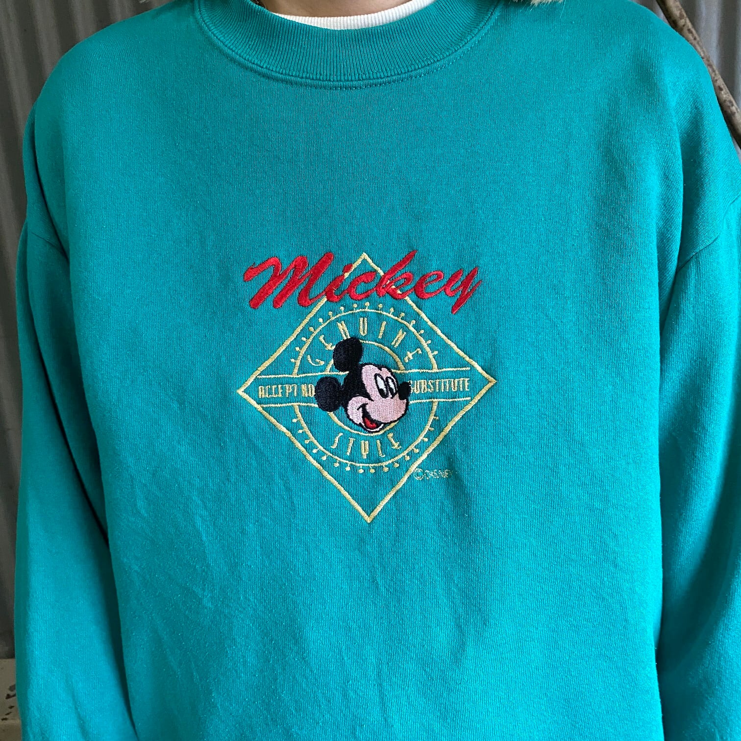 MICKEY ミッキーマウス スウェット 刺繍ロゴ vintage 90s