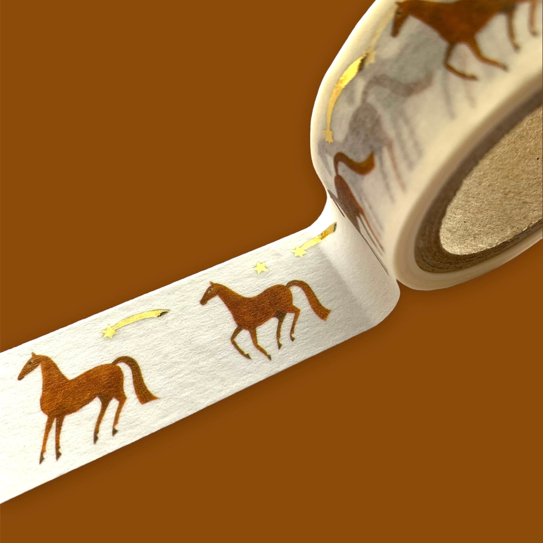 西淑 金箔入りマスキングテープ <horse>