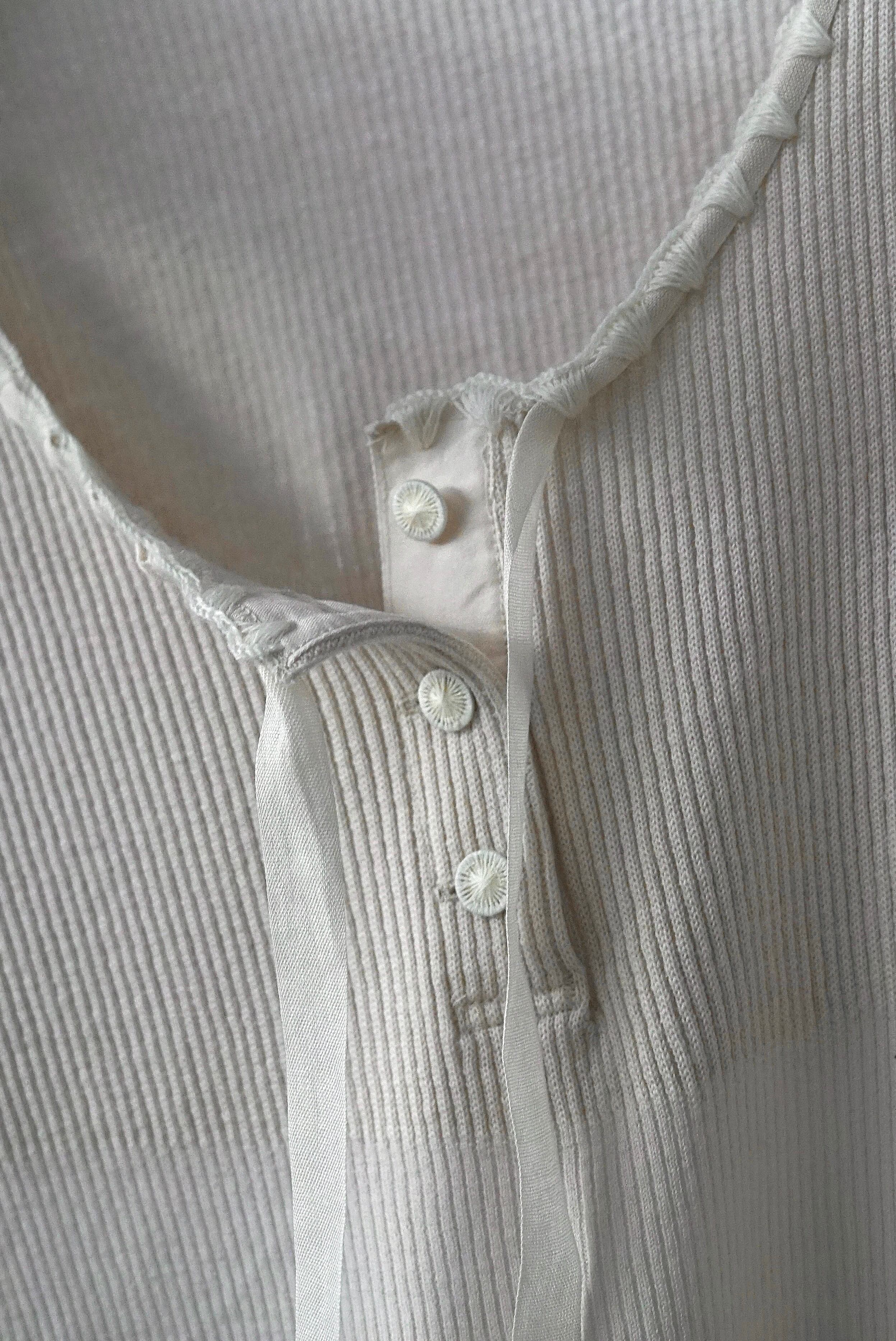 トップス FUMIKA_UCHIDA RIB STITCH HENLEY CHARCOAL FUMIKA_UCHIDA / RIB STITCH HENLEY-NECK UNDERWEAR (IVORY , TOP