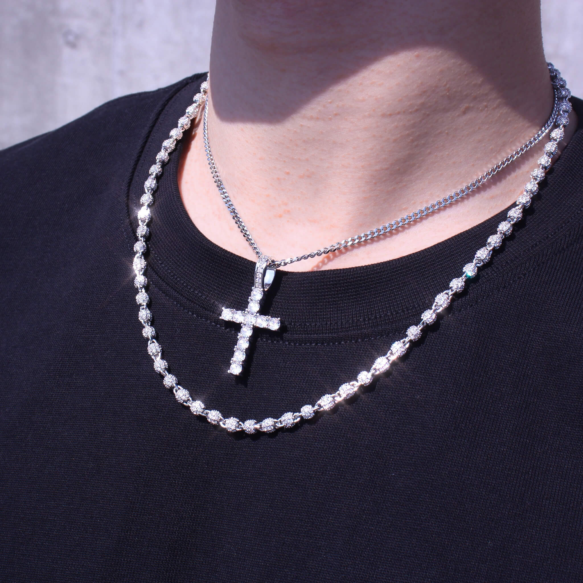 Iced Out Cross Necklace MP1-32 | MALIARE