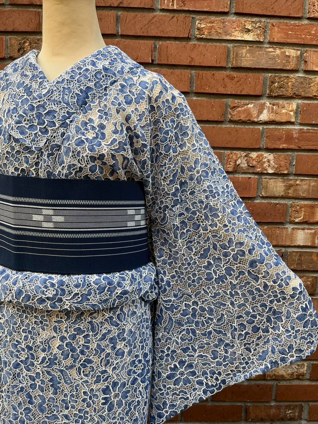 単衣レース着物】青白磁レース着物 | sanshoan
