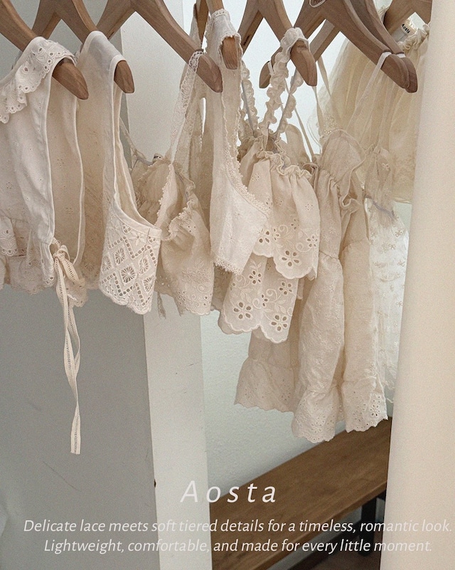⭐︎即納⭐︎[Aosta] lace jenny open vest