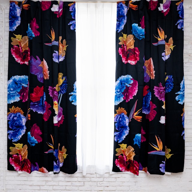 遮光二枚組カーテン/nostalgic garden