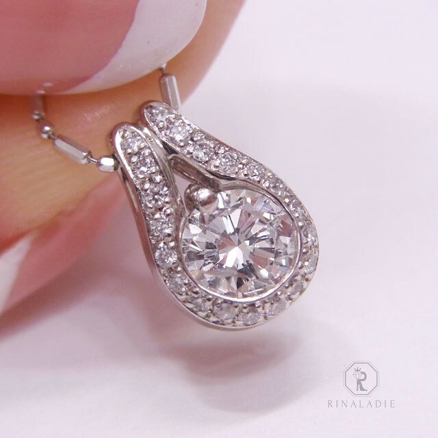 大特価Pt900天然ダイヤモンド0.5ctエレガントいいとこのお嬢様ペンダントトップ