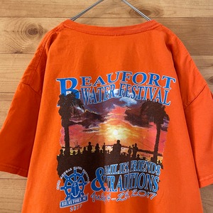 【GILDAN】フェス イベント Tシャツ Beaufort Water Festival! バックプリント XL オーバーサイズ  US古着 アメリカ古着