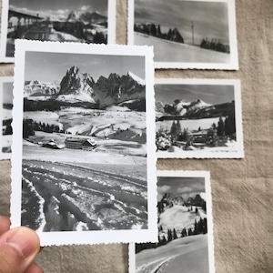 モノクロの雪山の写真12枚セット