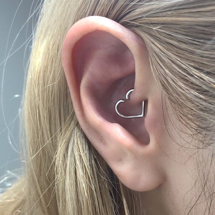 HEART Daith body jewelry 16G Pt #LJ18001P ハート ダイス ボディ