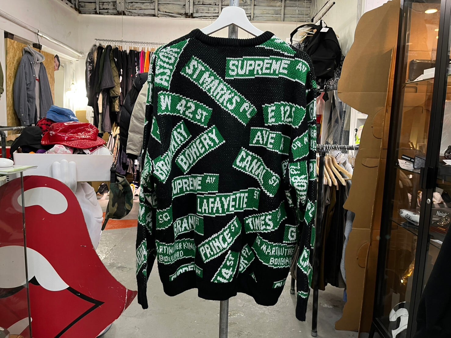 Supreme Street Signs Sweater 黒 Lサイズ