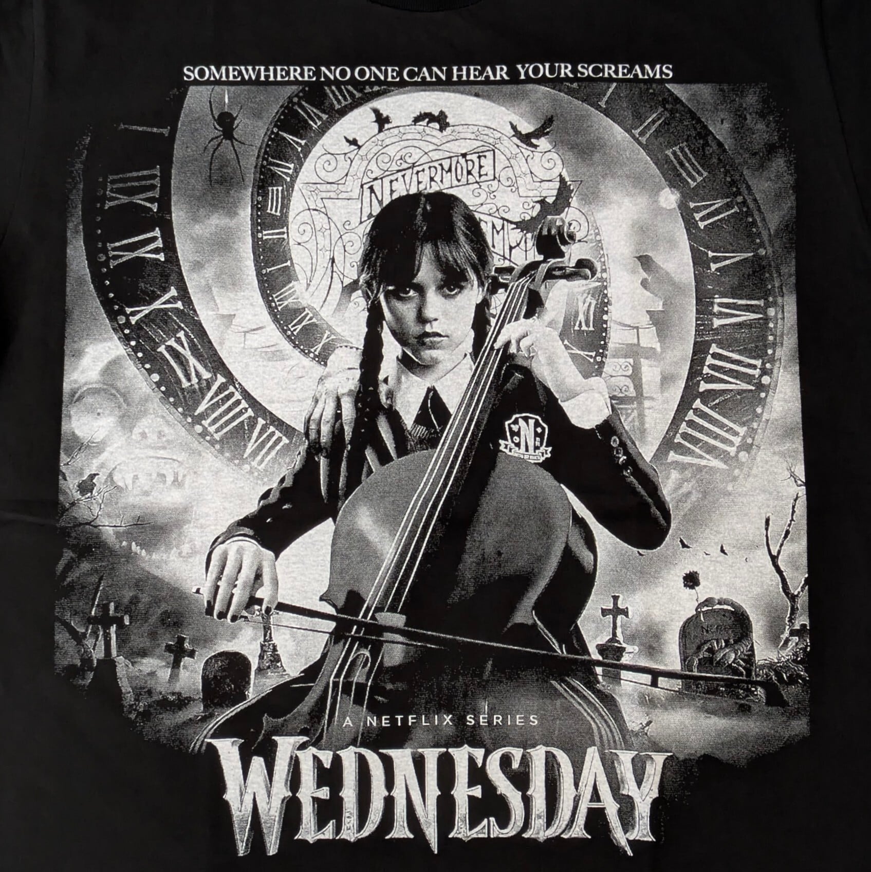 再入荷！【 ウェンズデー( Wednesday チェロ )】Tシャツ / アダムスファミリー〚アメリカン雑貨 アメトイ〛