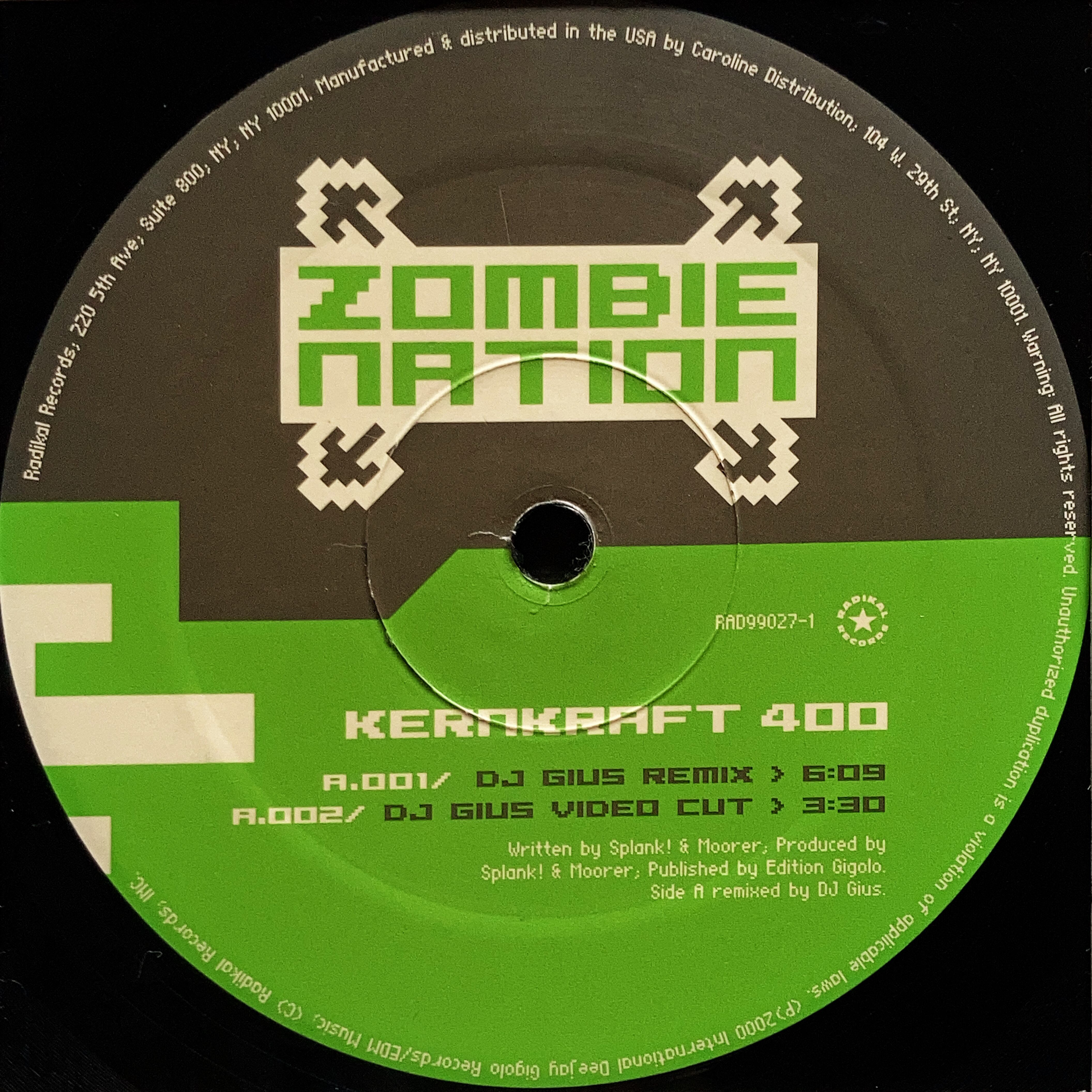 ZOMBIE NATION  KERNKRAFT 400  CD