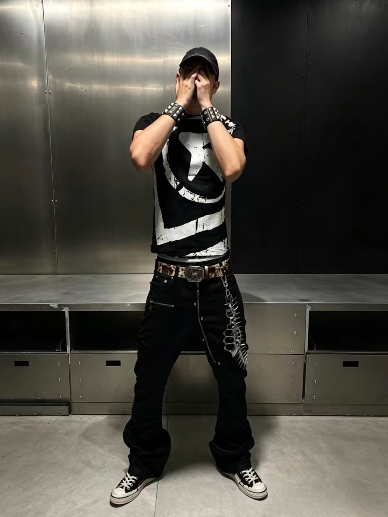 【SEXXDEVIL】Waxed Zip Skinny Denim