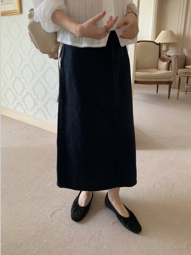 (予約) pretty young thing / Soft denim skirt 2color　