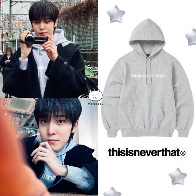 ★ATEEZ ユンホ 着用！！【thisisneverthat】T-Logo LT Hoodie Heather - 5color