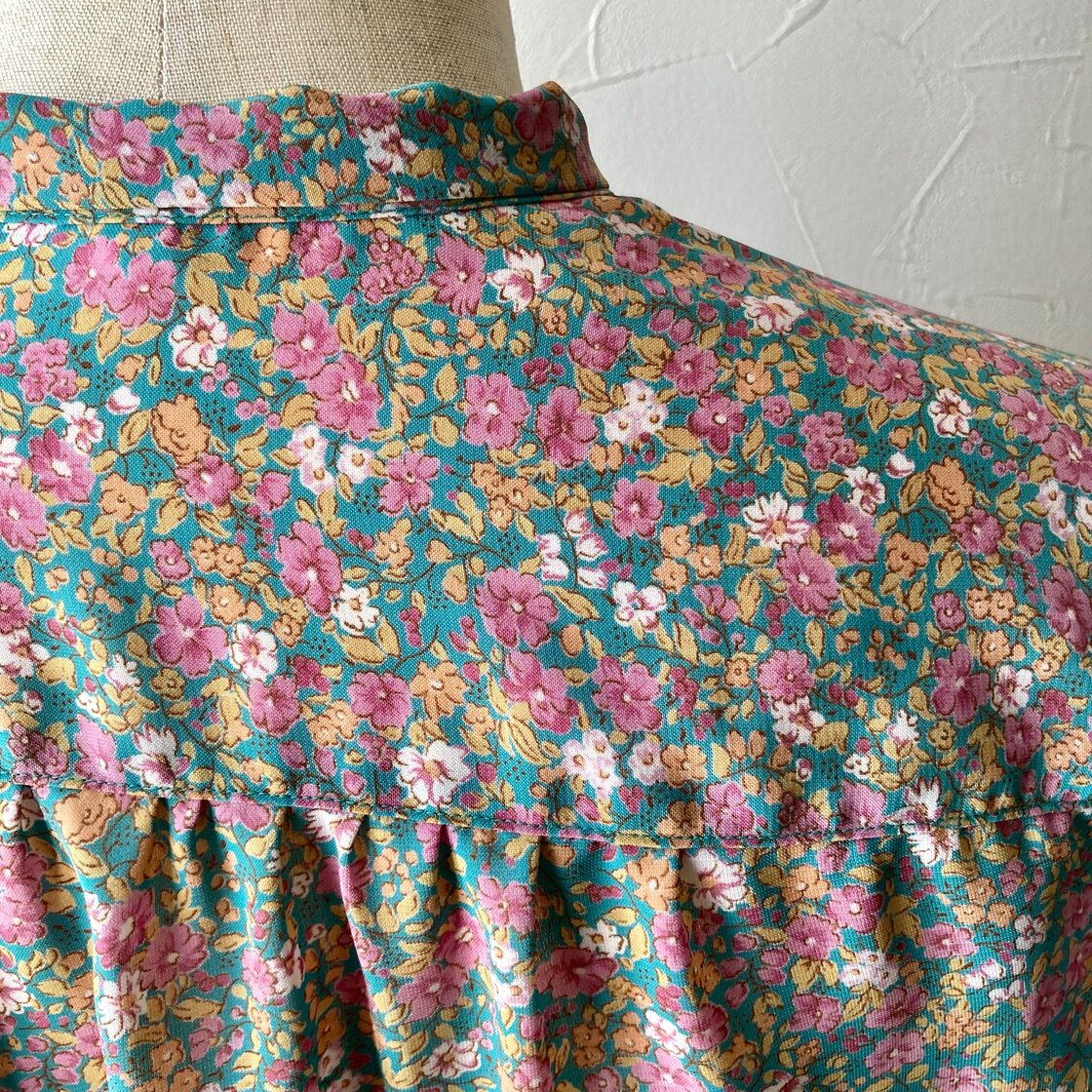 花柄リボンブラウス 古着 used vintage レトロ | Pay ID 昭和レトロ花 
