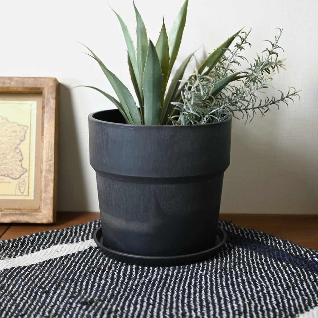 アーバンプランツポット チャコール 6号鉢目安|ガーデン 植木鉢 シンプル おしゃれ 黒系 雑貨屋