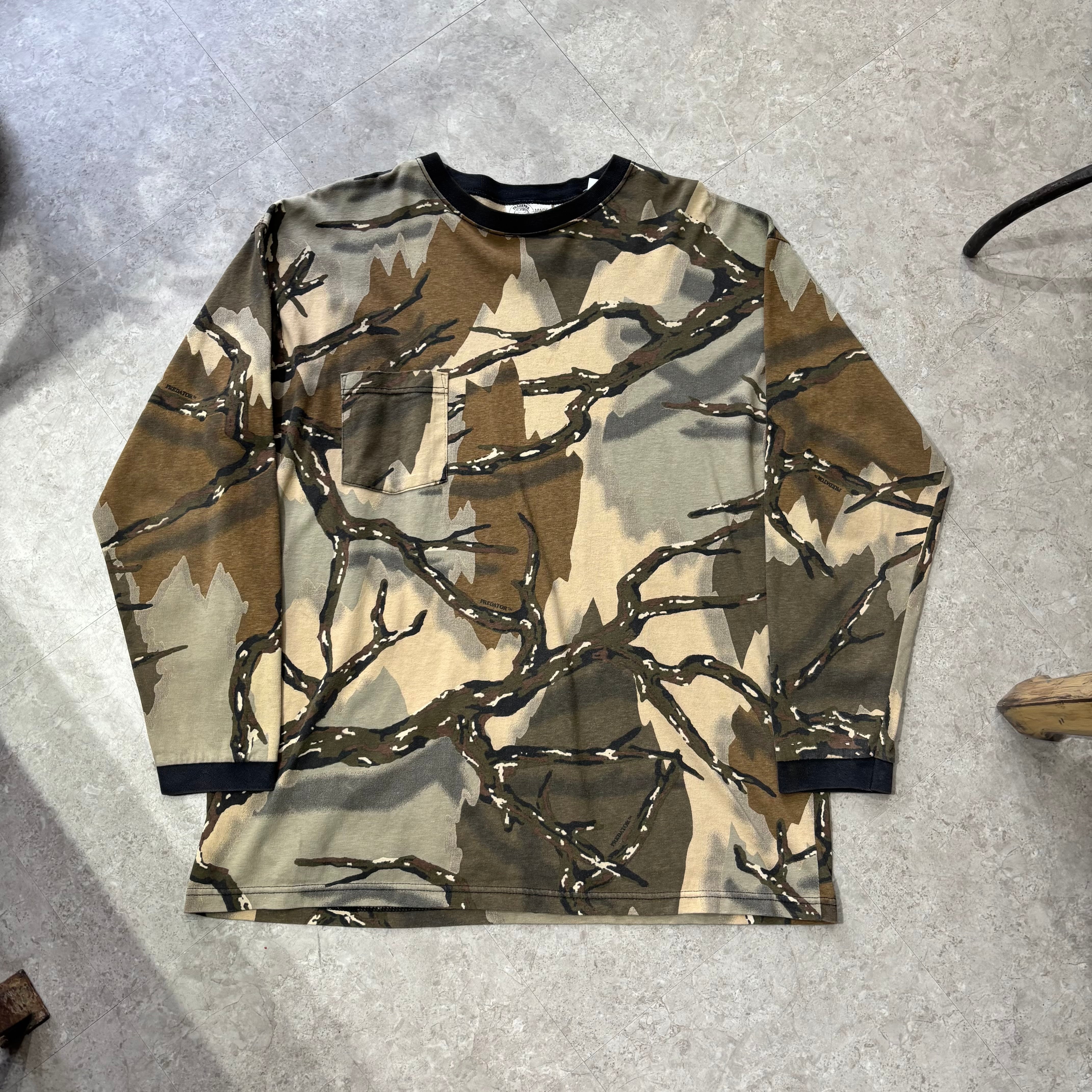 80s~90s PREDATOR CAMOUFLAGE L/S pocket T-shirt 【仙台店】