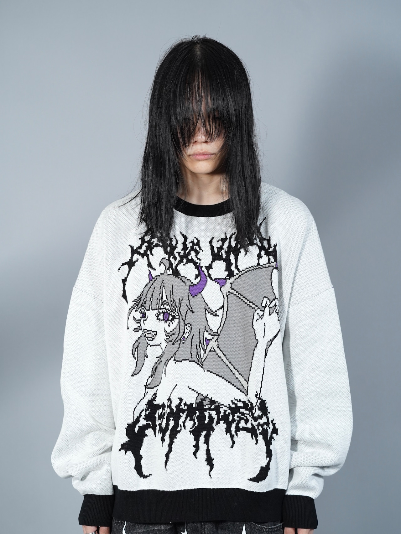 【LOVE KILLER】Purple girl Graphic logo knit by ruptivey (2colors)