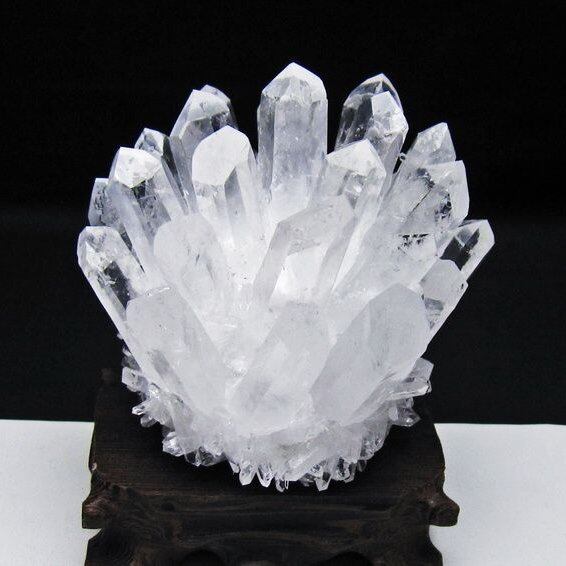 水晶 クラスター 水晶 原石 台座付属 一点物 182-8581