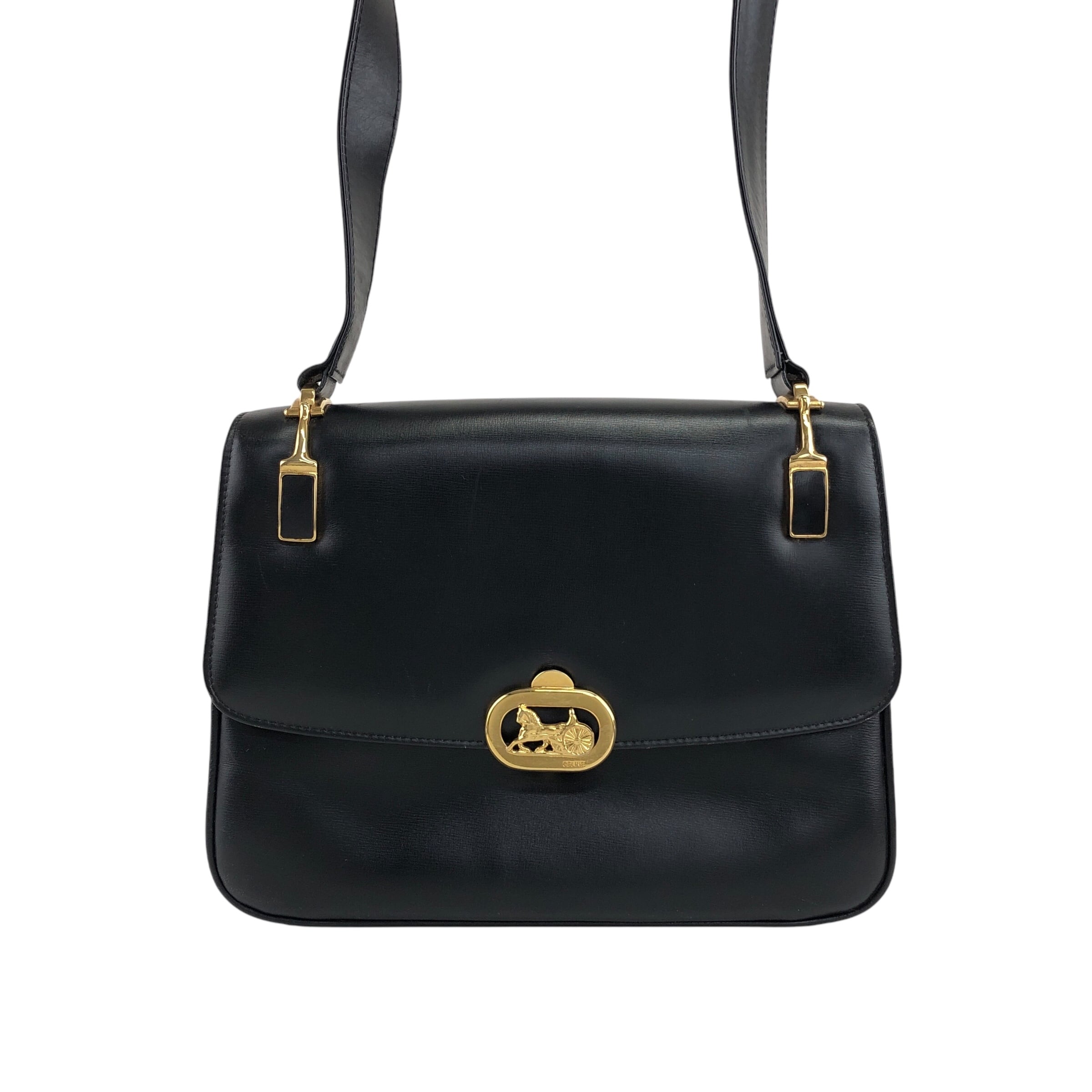 CELINE セリーヌ ショルダーバッグ ブラック 馬車 ホースキャリッジ