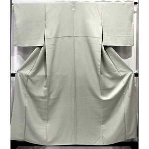 着物・色無地・正絹・一つ紋・落款入・うす緑系地・No.200701-1102・梱包サイズ80